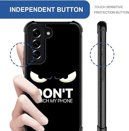 Vista 100 de Funda compatible con Samsung Galaxy S21 Plus, diseño gráfico de bandera de águila en blanco y negro, acrílico, a prueba de golpes, antiarañazos