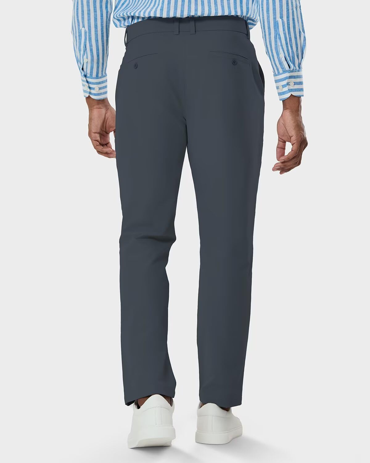 Mens Classic Fit Golf Pants Stretch Dress Pants 30''/32''/34'' Lightweight Casual Suit Pants with Pockets - Image 4