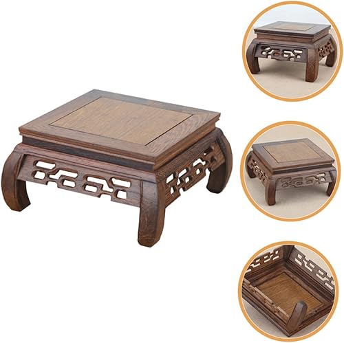 Miniatura 3 de Estante antiguo para plantas con base de Buda para interiores, manualidades, tapicería, molduras, soporte para plantas en maceta, jarrón cuadrado,