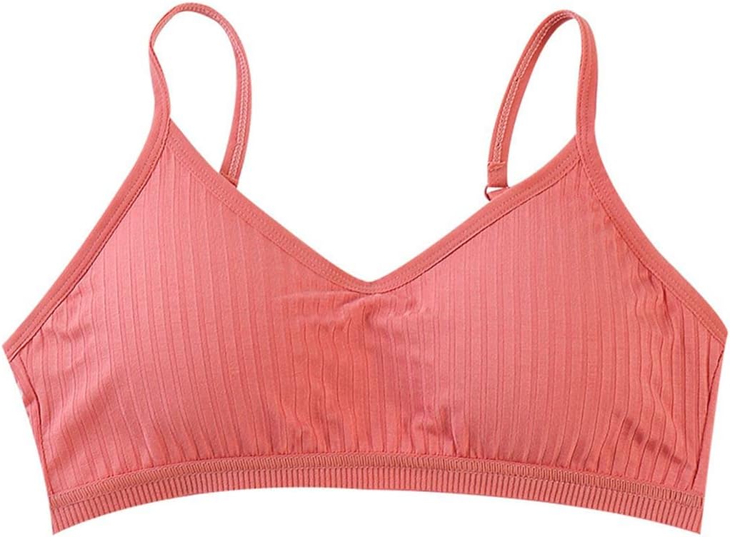 Big Girls Training Bras Wireless Light Padded Sports Halter Vest Bra Age 10-16 Teens - Image 7