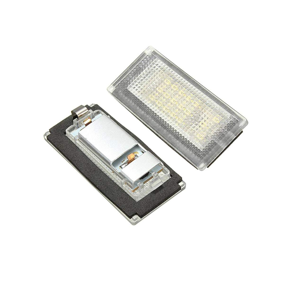 Luces de la placa del coche LED 12VPara B/MW Mini Cooper S R50 R52 R53 Accesorios 2X Blanco SMD Kit de lámpara de placa con número de LED