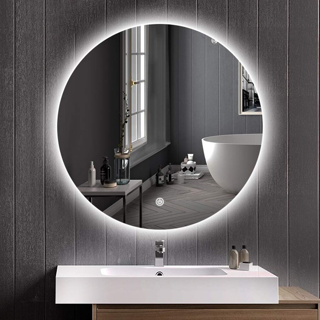 Miroir suspendu tactile sans cadre avec lumières intégrées