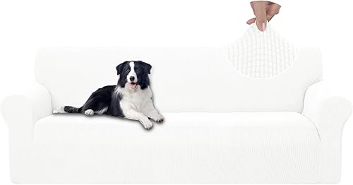 Miniatura 35 de U-NICE HOME Funda para sofá biplaza elástica, cubierta para sofá, funda para sillón, protector de muebles para sofá con 2 cojines, funda para sofá