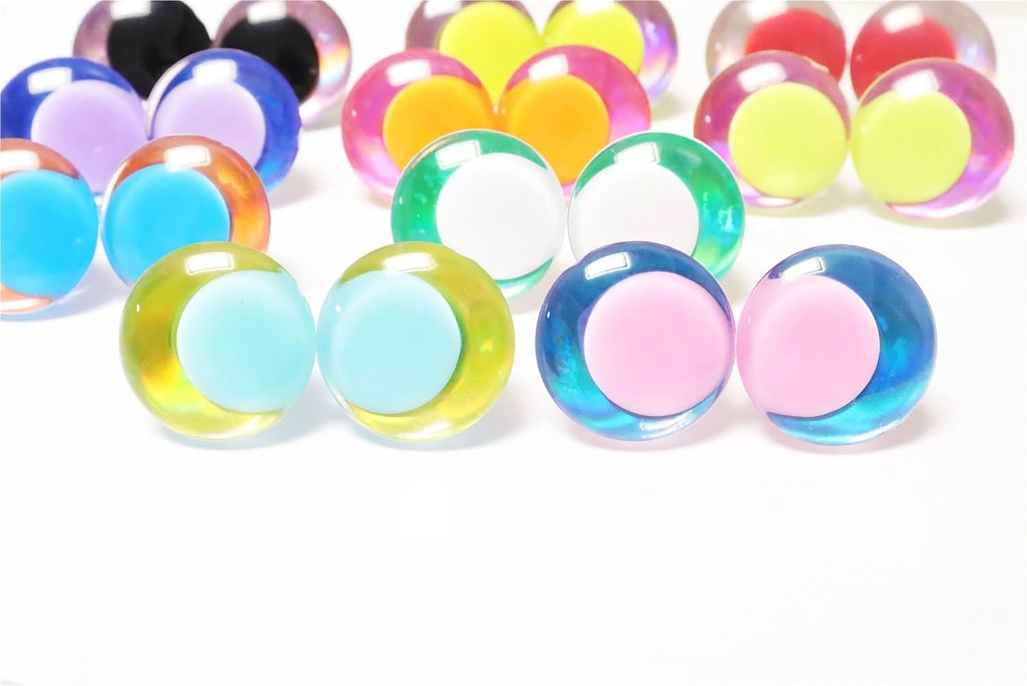 25mm 30mm Mix 10 Colors Doll Safety Eyes with Hard Washer for Crafting