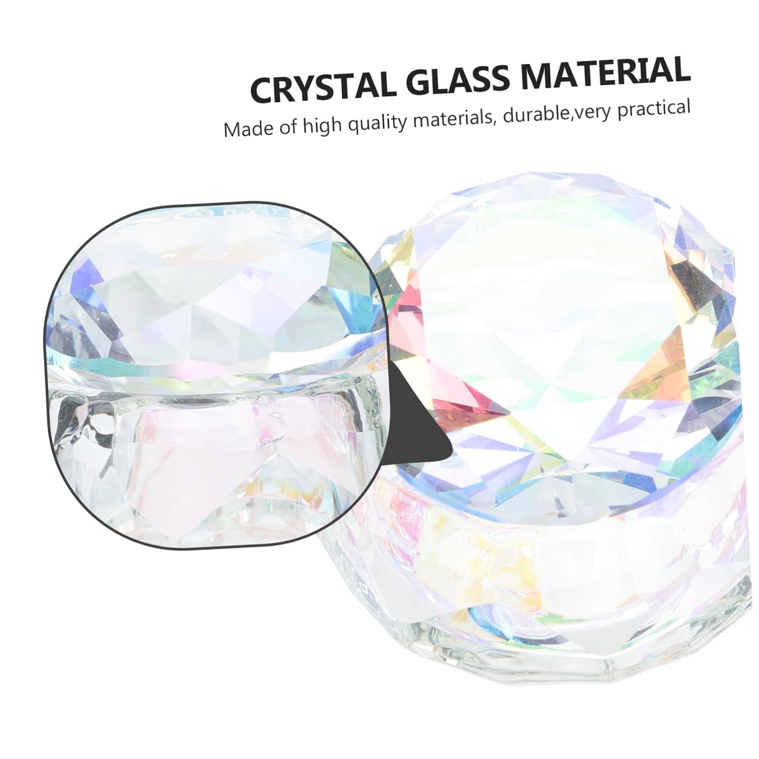 1pc Nail Art Bowl Crystal Nail Art Cup Liquid Container Stylish Manicure Accessory for Products