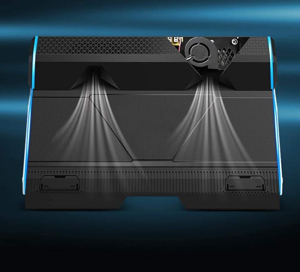 Laptop Cooling Pad Gaming Notebook Cooler for Up to 17.3 inch Laptop 2 Fans with Blue Light 2 USB Port And Colorful LED Light Laptop Cooling Fan Stand