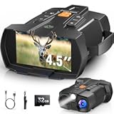 4K Night Vision Goggles for Adults&colon; 4&period;5" HD Large Screen Digital Night Vision Device with 5000mAh Battery - Outdoor Exploration & Camping Gear Gifts for Men Husband