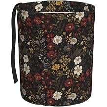Car Trash Can Garbage Bag Flower Pink Red Floral Boho Leak-Proof Car Trash Bin Pouch Collapsible Daisy Black Retro Large Capacity Trash Can Storage Bag Hanging Hippie Boho Brown Waste Bag
