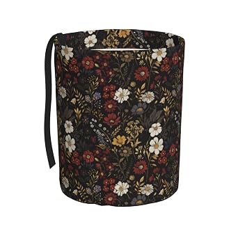 Car Trash Can Garbage Bag Flower Pink Red Floral Boho Leak-Proof Car Trash Bin Pouch Collapsible Daisy Black Retro Large Capacity Trash Can Storage Bag Hanging Hippie Boho Brown Waste Bag