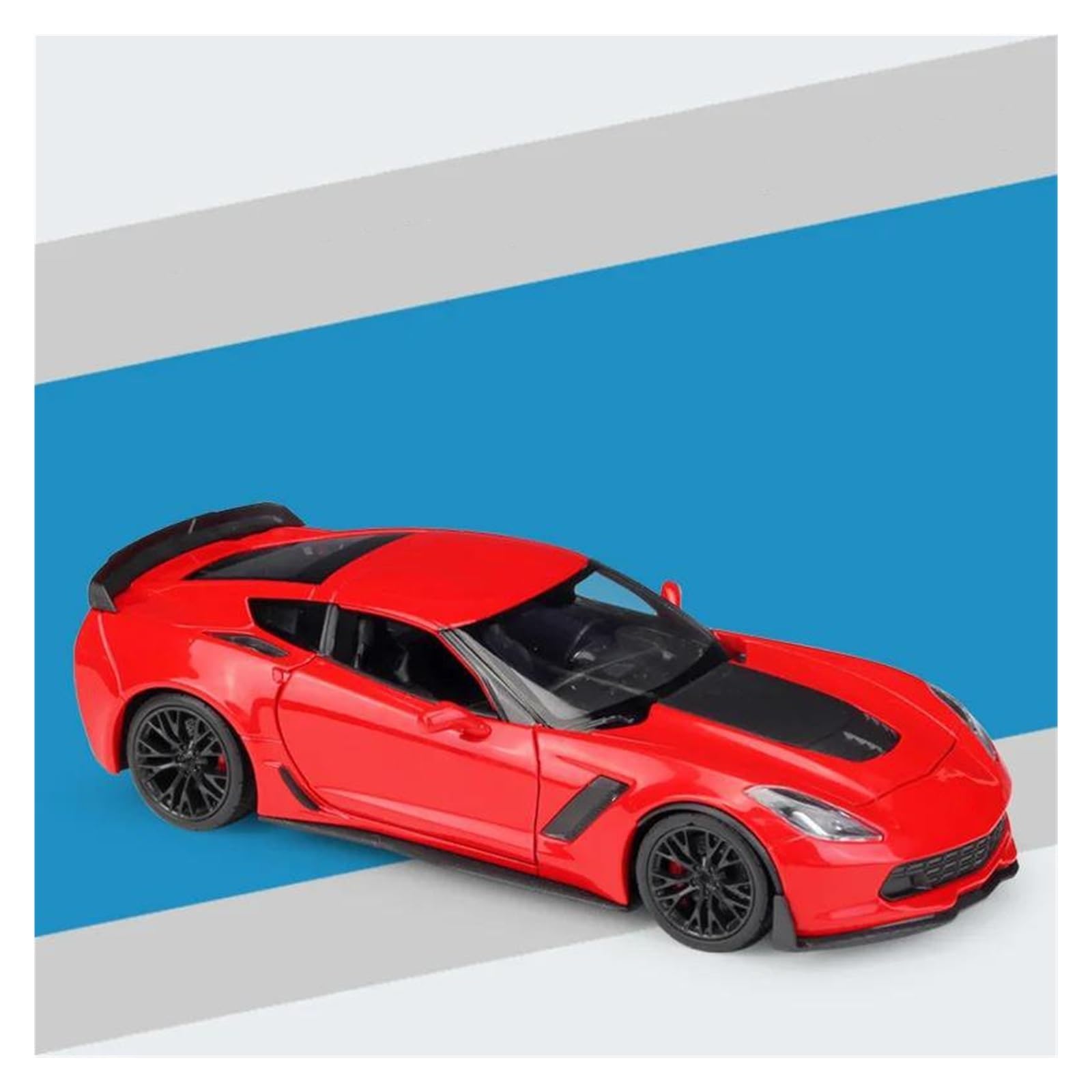 UIFCOG Die Cast Collectible Car Model 1:24 For Corvette Z06 2017 Car Alloy Diecast Model(Red)