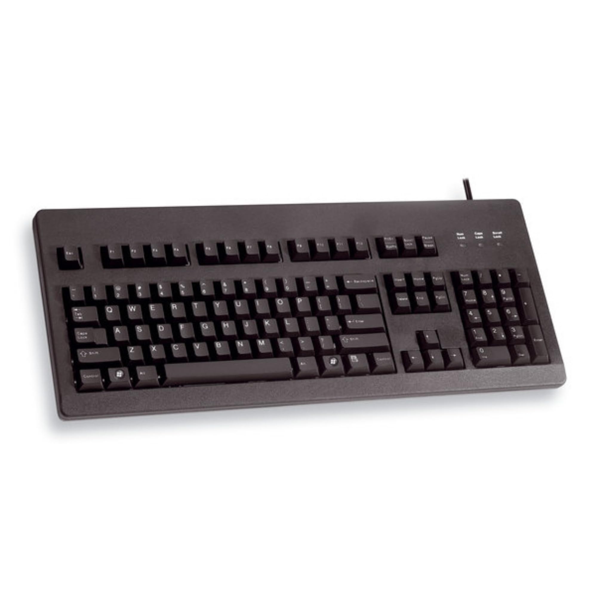 CHERRY G80-3000, Tastiera Meccanica a Filo, Layout per la Germania, (QWERTZ), Connessione USB, Robusto, Tasti Programmabili,Interruttori MX BLACK, Nero