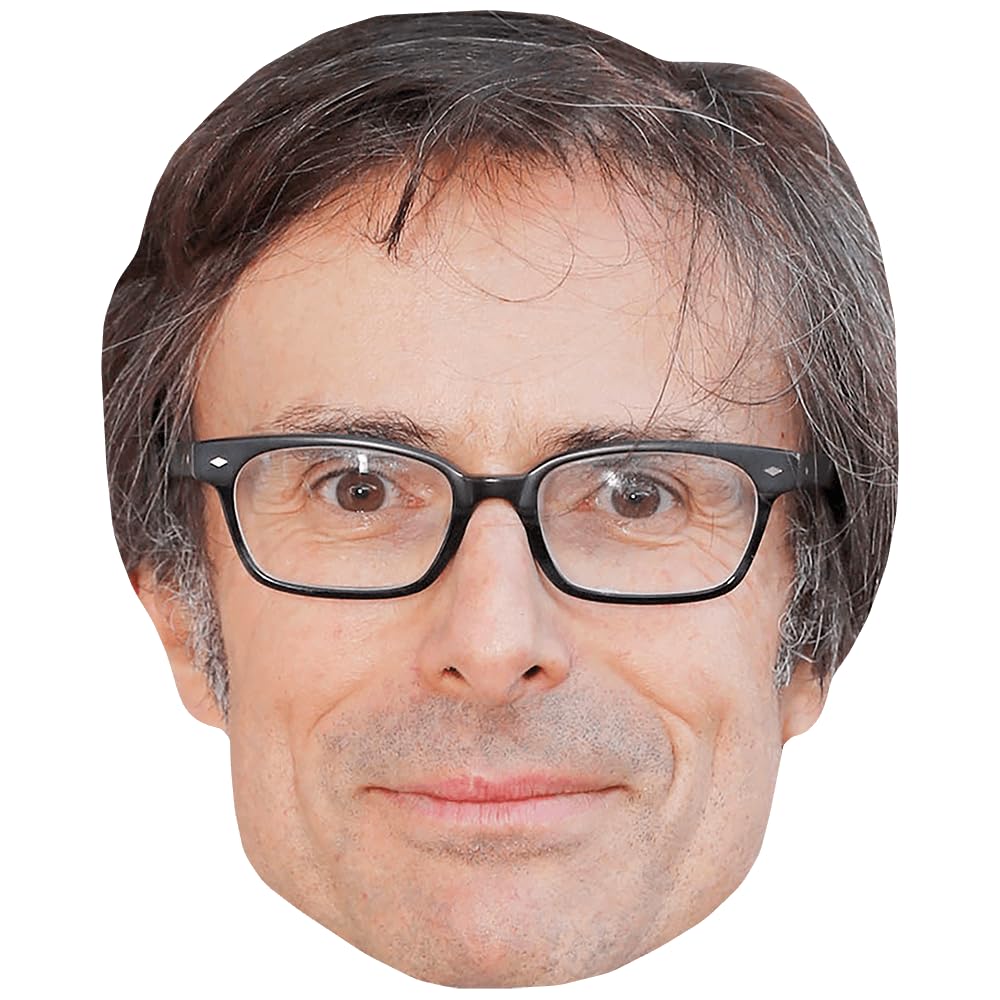 Celebrity Cutouts Lifelike Robert Peston (Glasses) Celebrity Mask, Flat Card Face, Fancy Dress Mask