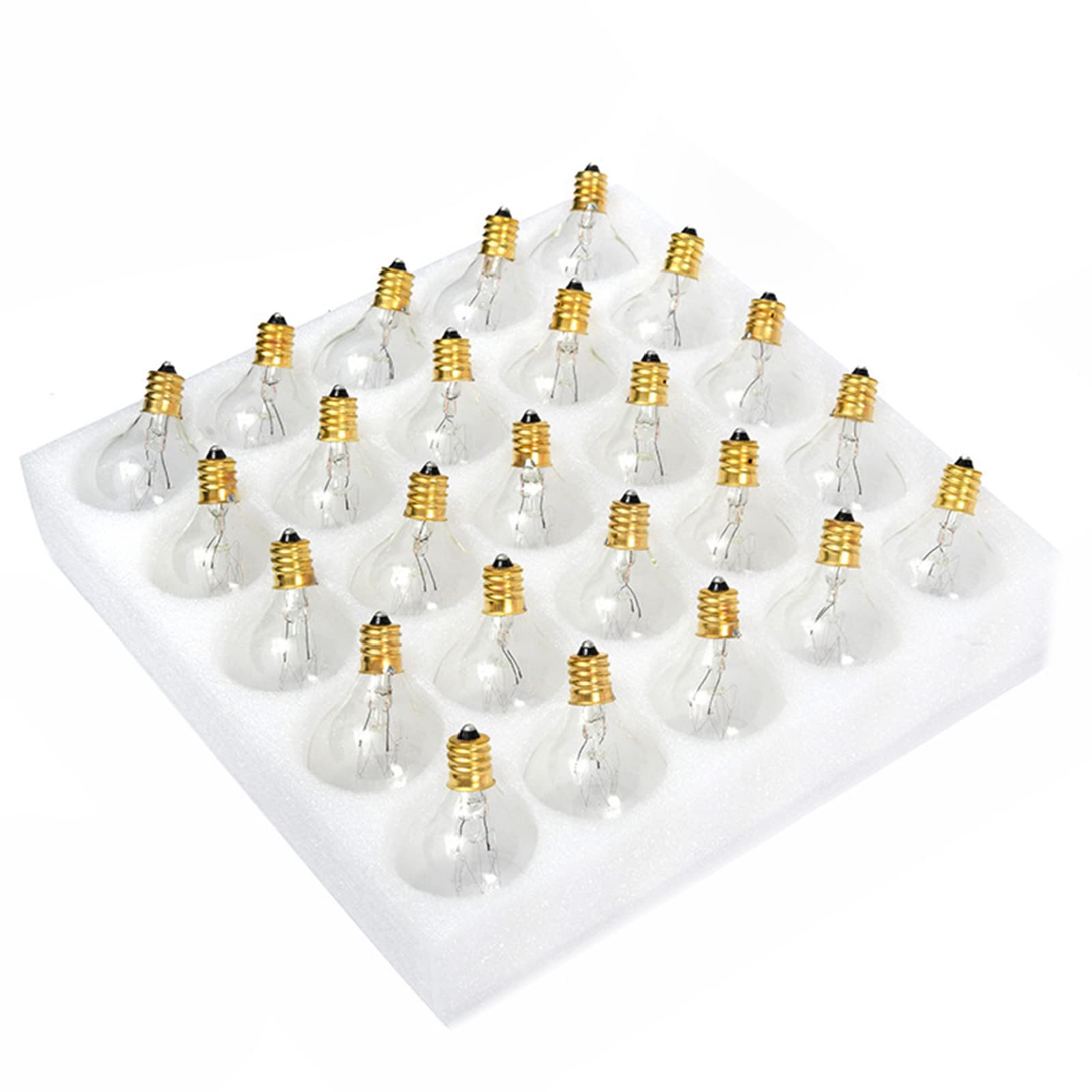 Kavolet 25 Pezzi G40 LED Lampadina di Ricambio, 7W Globo Trasparente, E12 Base, per Decorazione Patio Esterno casa Festa Nuziale