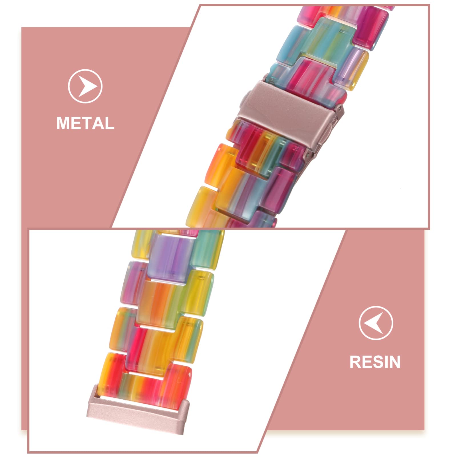 Housoutil Lot De 3 Bracelets De Montre Compatibles En Résine Bracelet De Rechange Ergonomique Et Confortable Pour Montre Connectée