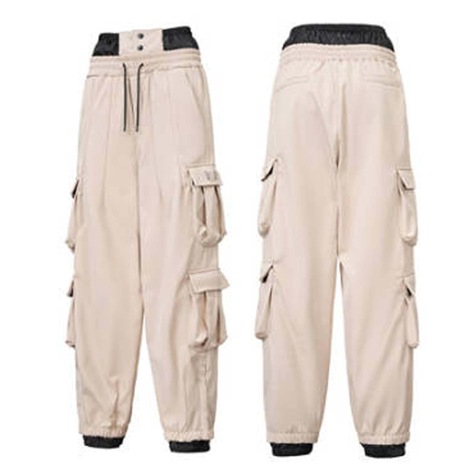 Generisch Pantaloni da sci per uomo e donna, impermeabili, antivento, per snowboard, invernali, imbottiti, in softshell, invernali, termici, da trekking, da neve