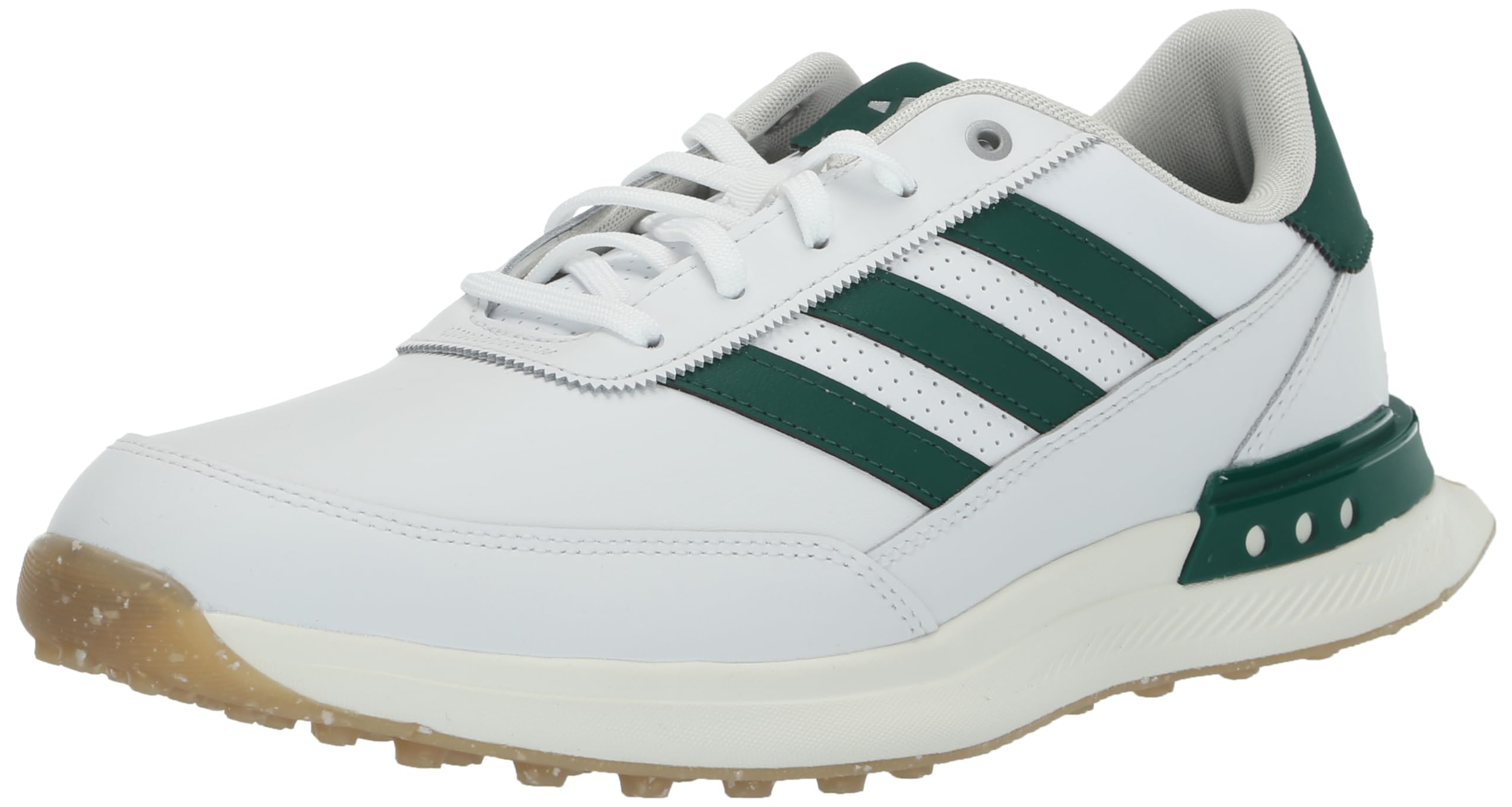 Mens S2g Spikeless Leather 24 Golf Shoes, Footwear White/Collegiate Green/Gum 4, 11.5-image-33