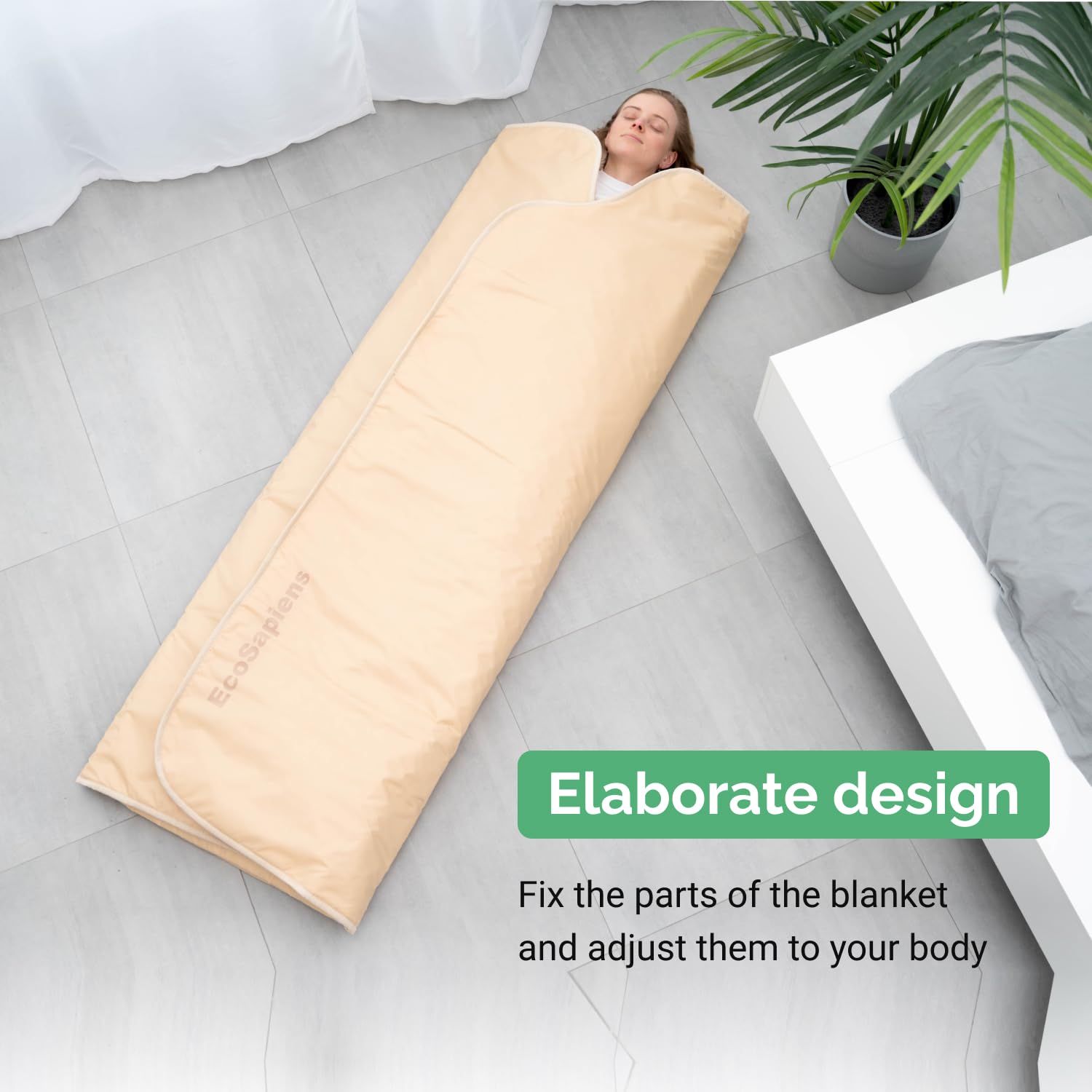 Manta Térmica SPA Infrarroja 180x220 cm, 2 Zonas de Calor con Control Remoto, Sauna Portátil en Casa, Terapia Infrarroja, Desintoxicación Corporal, Antienvejecimiento, Máquina de Belleza
