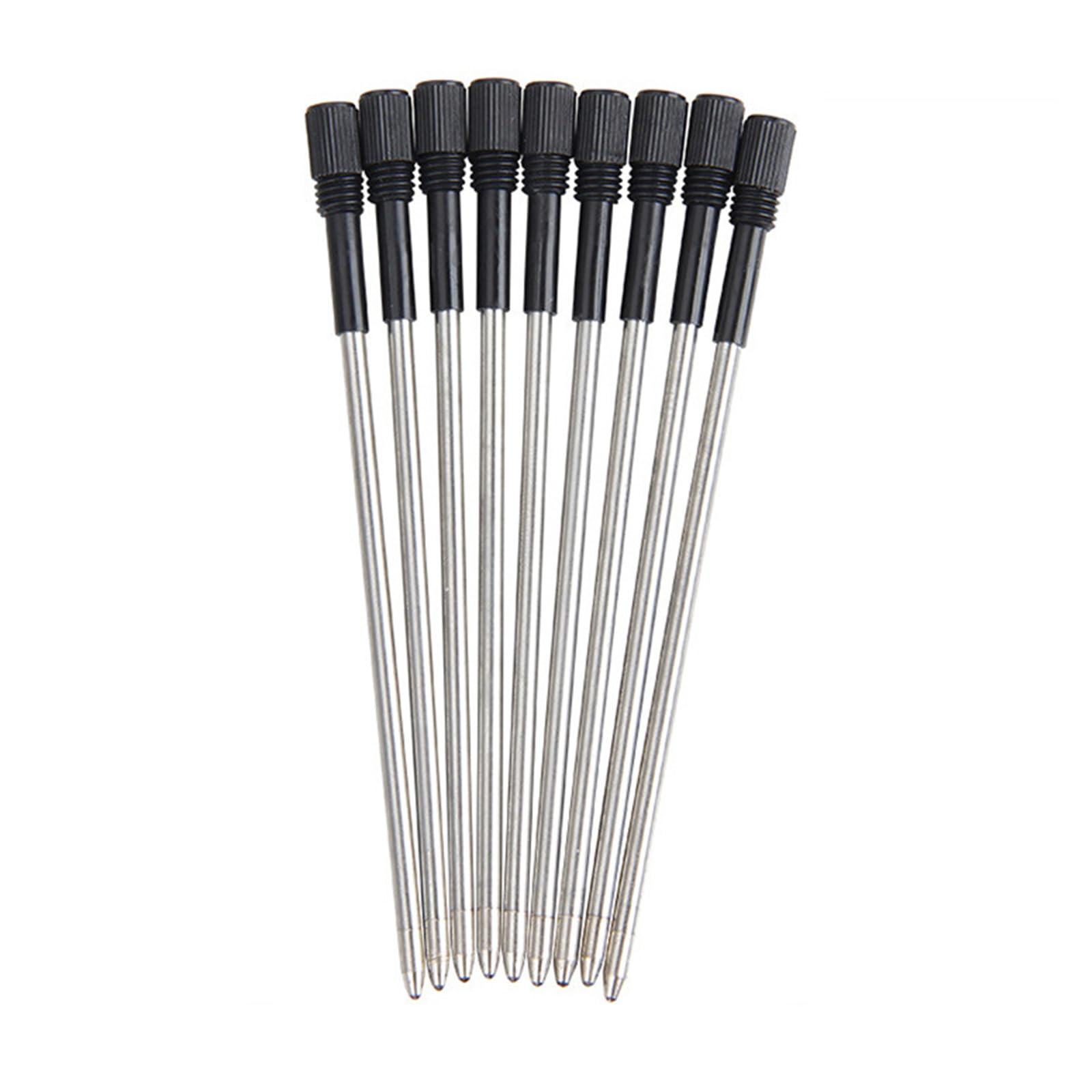 Hkfgdjdl 10Pcs Metal Ballpoint Pen Refills for Twist Action Ballpoint Pens Multifunction Pen, Standard Ballpoint Metal Refills
