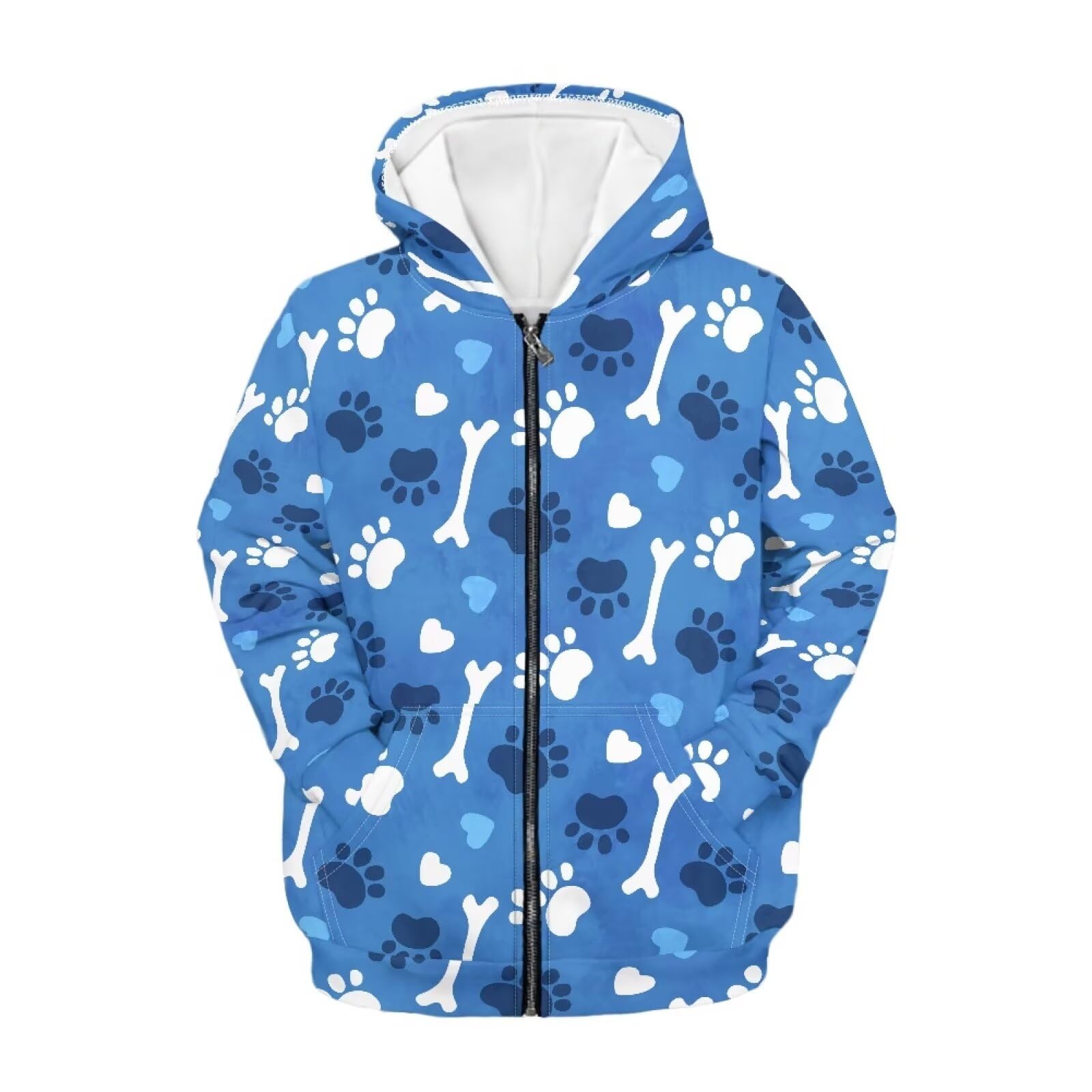 Zipper Hoodie for Kids Full Zip Up Sweatshirt Active Coat Hooded Pullover with Pockets Size 6-16 Boys Girls