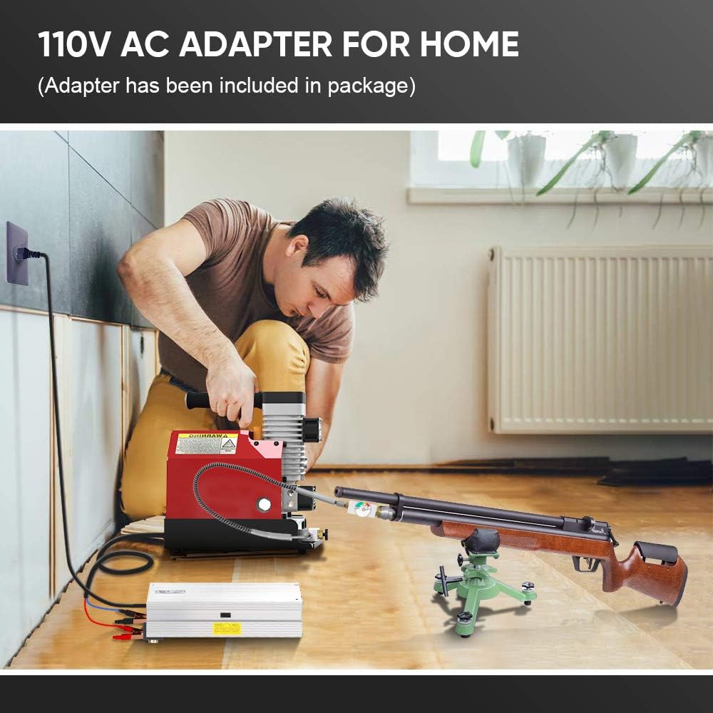 GX CS2 Portable PCP Air Compressor, 4500Psi/30Mpa,Oil-Free,Powered by Car 12V DC or Home 110V AC with Adapter (Included), Paintball/Scuba Tank Compressor Pump with Extra Moisture-Oil Separator : Tools & Home Improvement