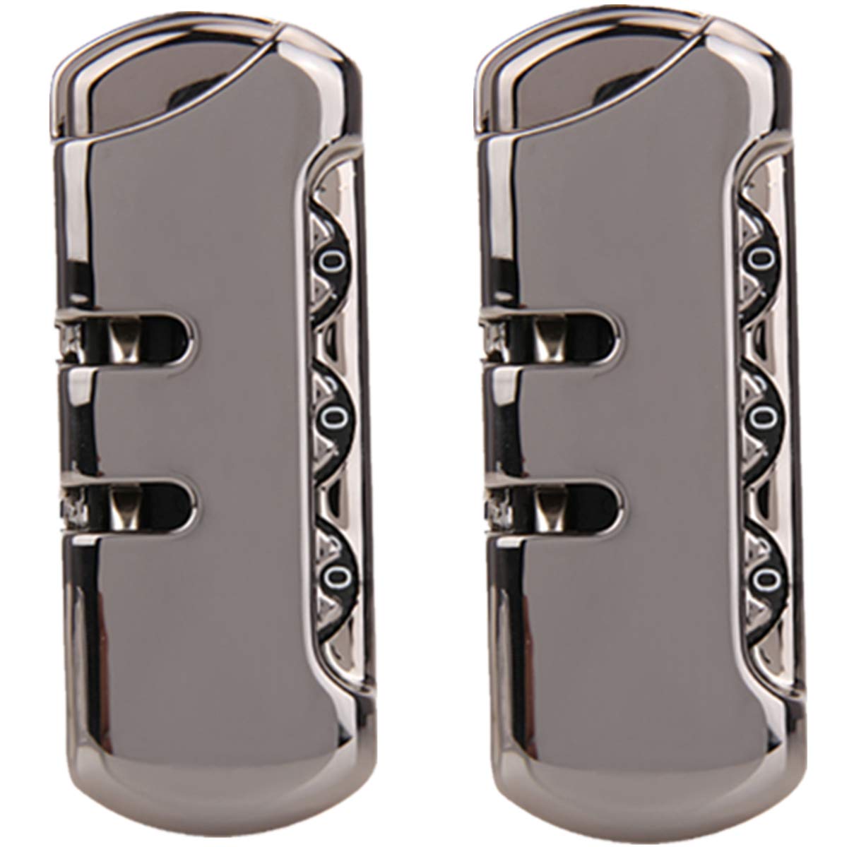 Mnuvxzaewf Silvery Combination Lock,Travel, Set Of A Pair S022# Password Lock Replacement Suitcases/Luggage For Suitcase Pull Rod(Silvery)