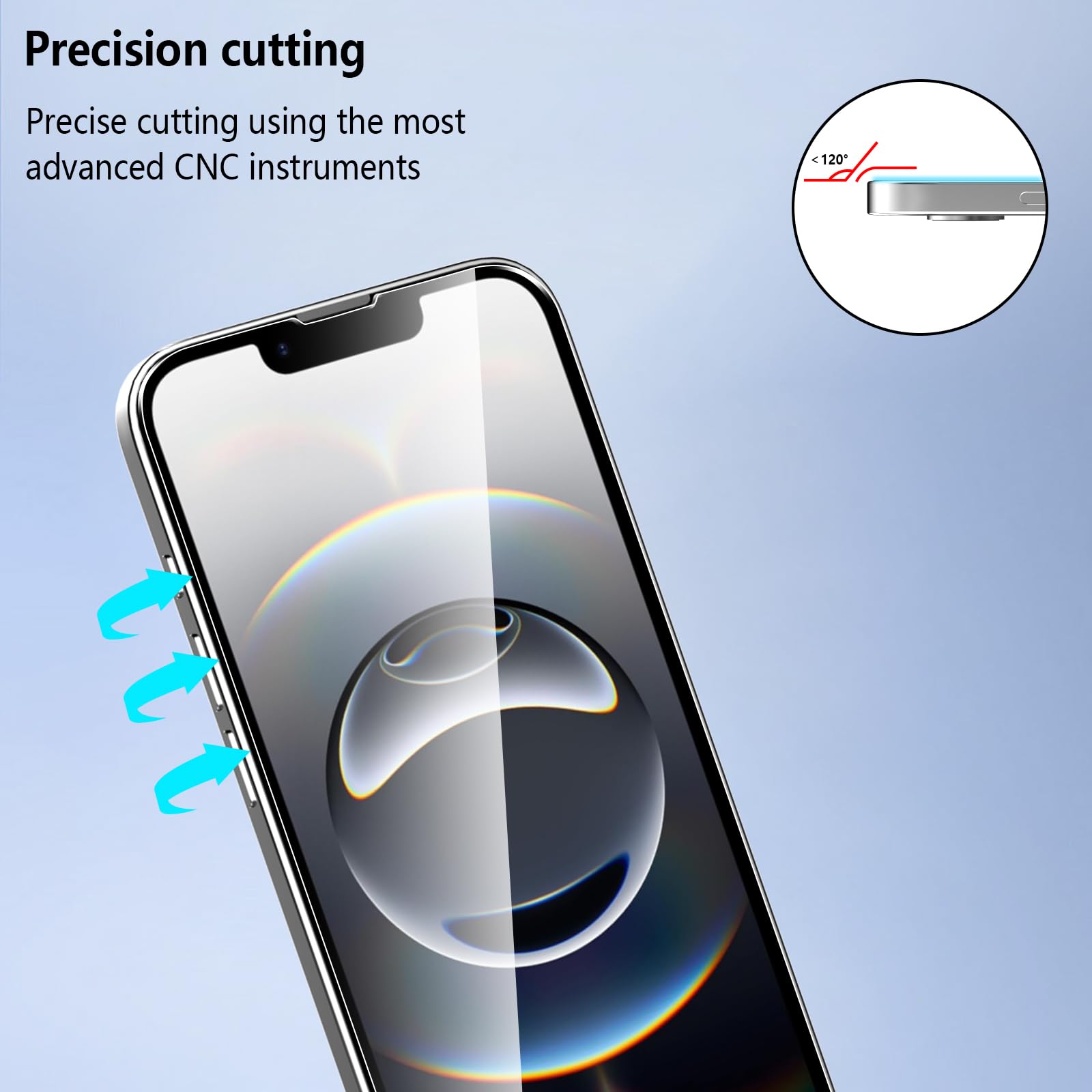 Pollachi [3 Pezzi Vetro Temperato per iPhone 16e/ iPhone 14/ iPhone 13 Pro/iPhone 13,Durezza 9H Anti Graffio,Anti-Impronte Senza Bolle,Pellicola Protettiva