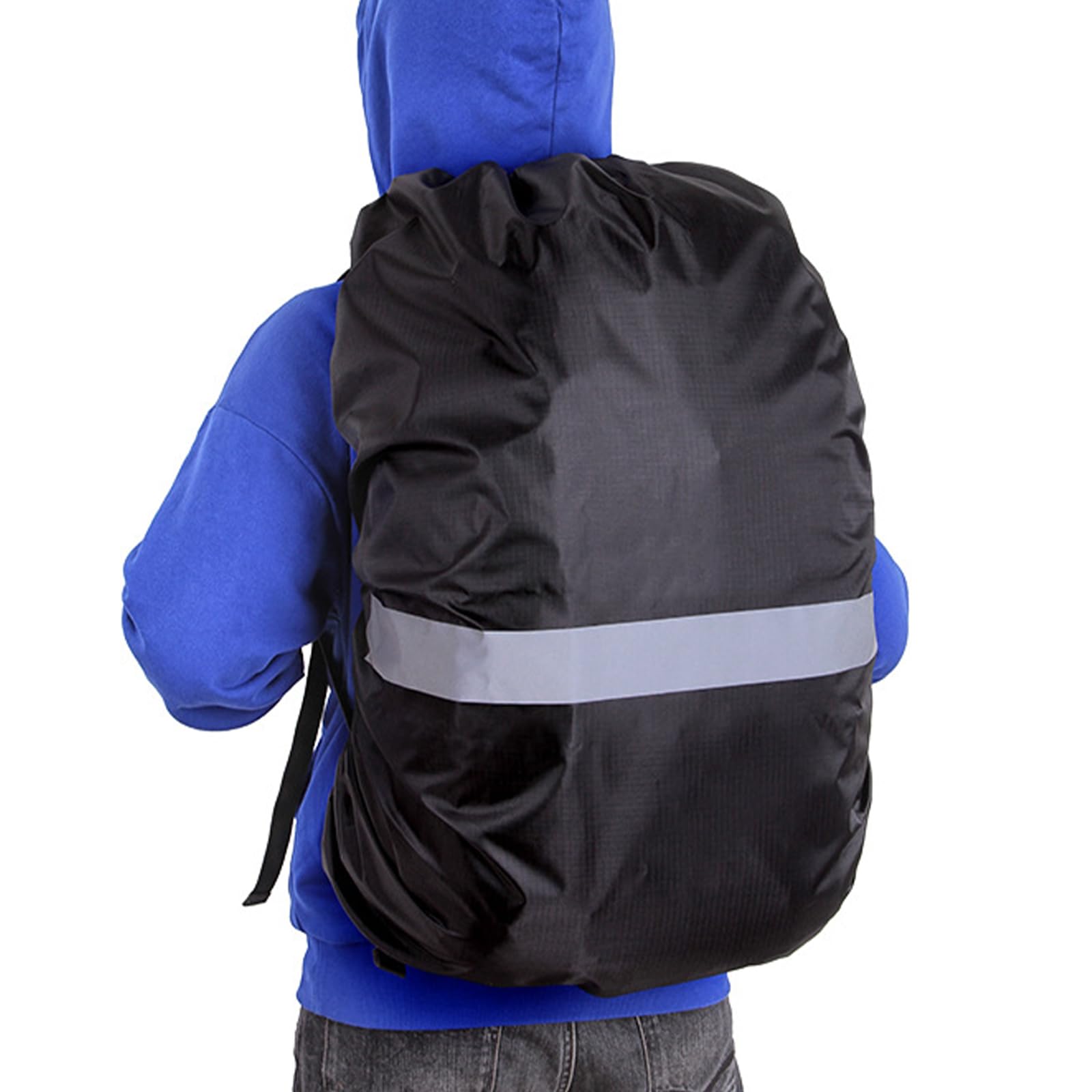 BDSHUNBF 2 Pezzi Parapioggia per Zaino, Coprizaino Impermeabile, Copri Zaino per Pioggia, Copertura Antipioggia con Fibbia Regolabile per L'escursionismo, Viaggio, 40L-50L