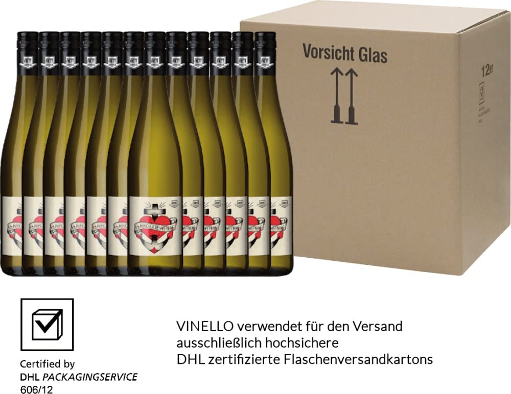 Glaube-Liebe-Hoffnung Riesling Bergdolt-Reif & Nett Weißwein 12 x 0,75l VINELLO - 12 x Weinpaket inkl. kostenlosem VINELLO.weinausgießer