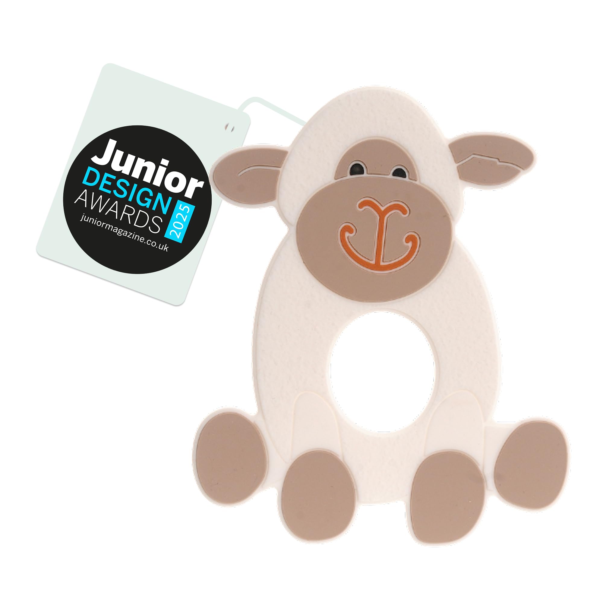 Sheep Silicone Teether | Soft Silicone Chew Toy for 3 Months+ Infants | Textured for Soothing Pain Relief & Sensory Play | Easy Grip BPA-Free Baby Teething Toy