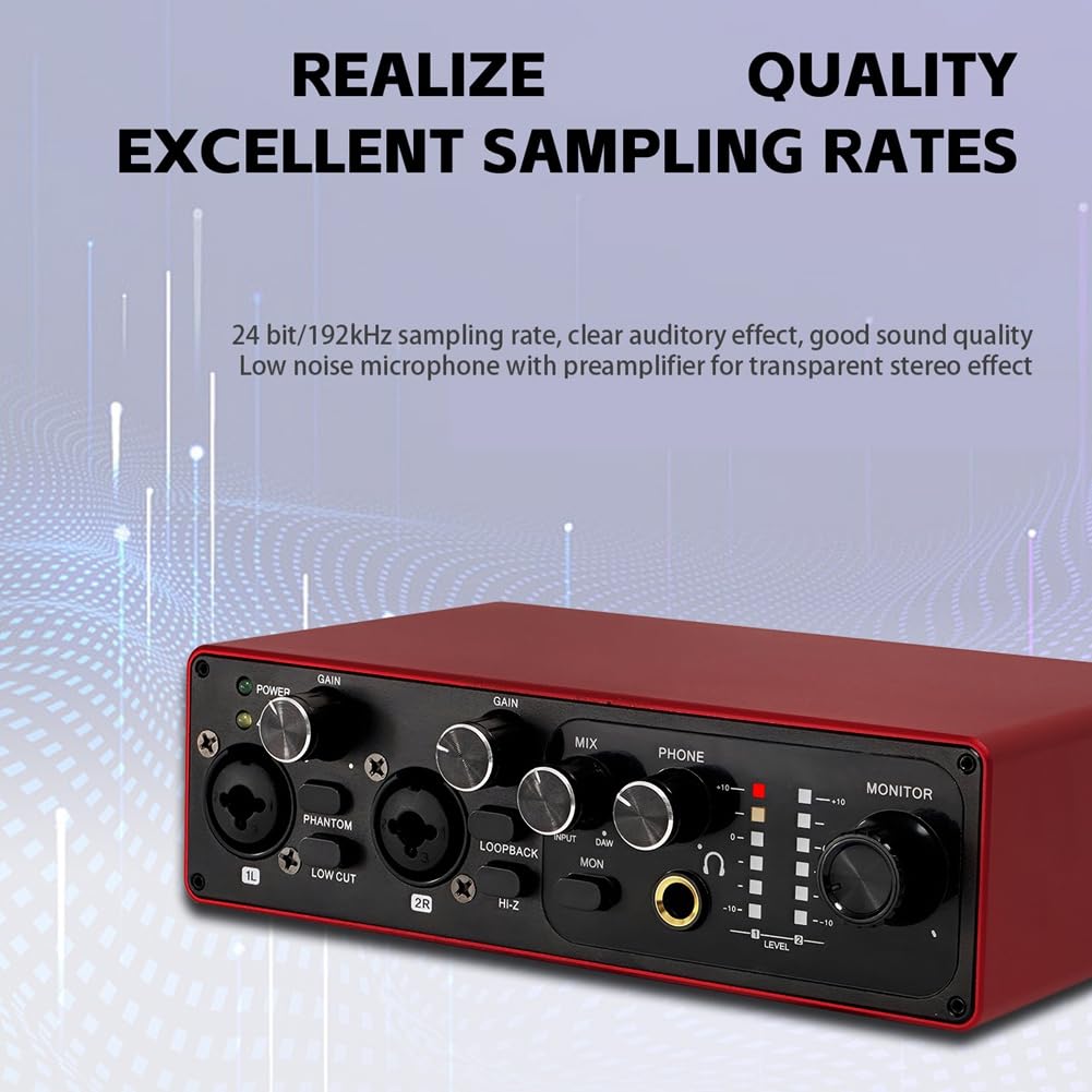 Interface Audio Professionnelle de Carte Son pour Les Podcasts de Streaming de Studio en Direct