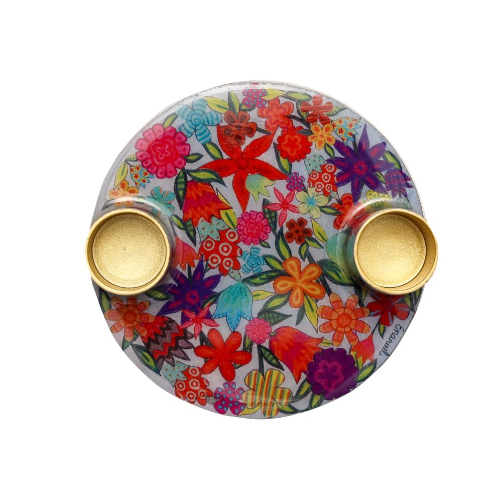 Juego De 6 Portavelas Modulares Apilables Yair Emanuel - Para Velas De Té De 1 Pulgada - Multicolor