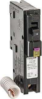 Square D Hom115dfc 15a 1p 120v Dual Function Miniature Circuit Breaker Plug-In Mount