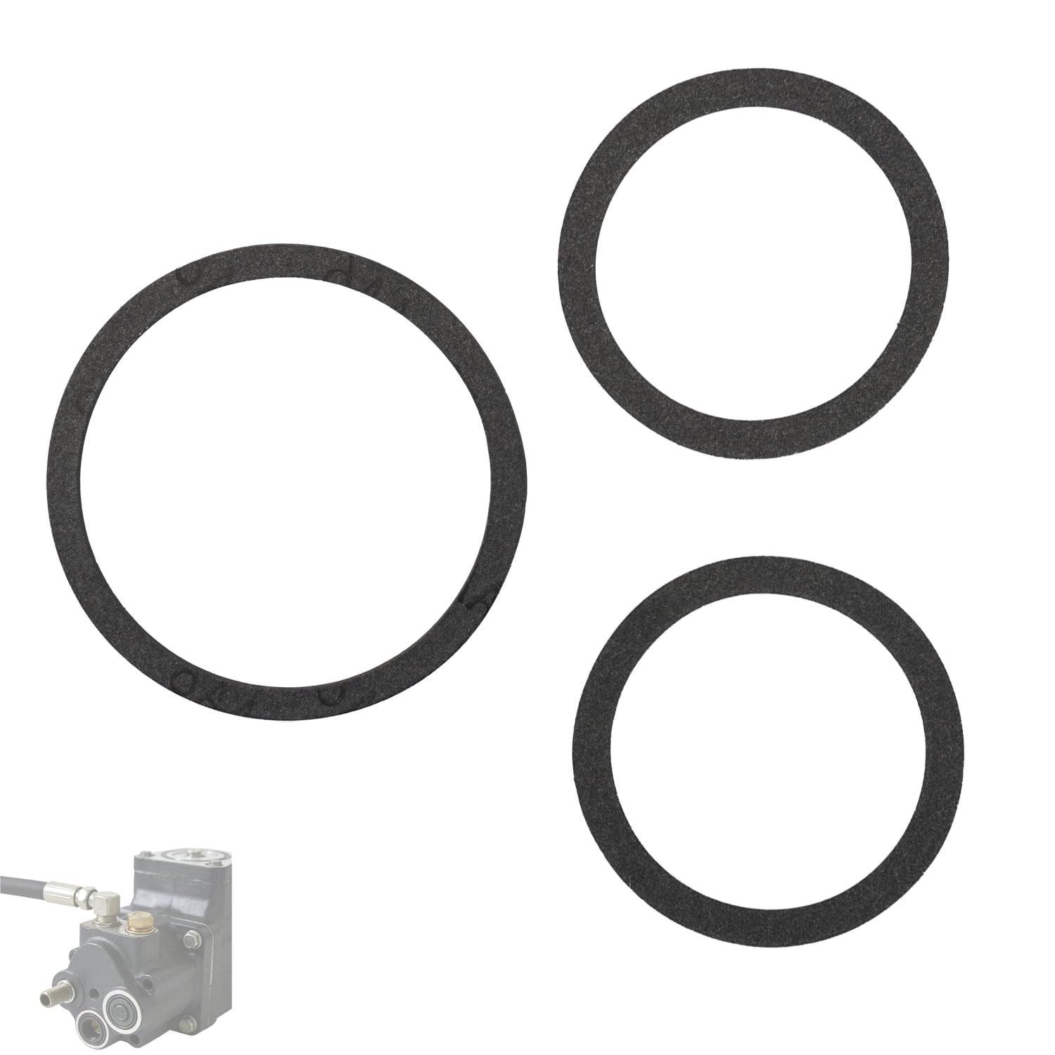 Oil pan Drain Plug Gasket and 2 Hydraulic Pump Drain gaskets, Replacement Part Numbers: 8N7011, 8N6734. Compatible with Ford 9N 2N 8N.