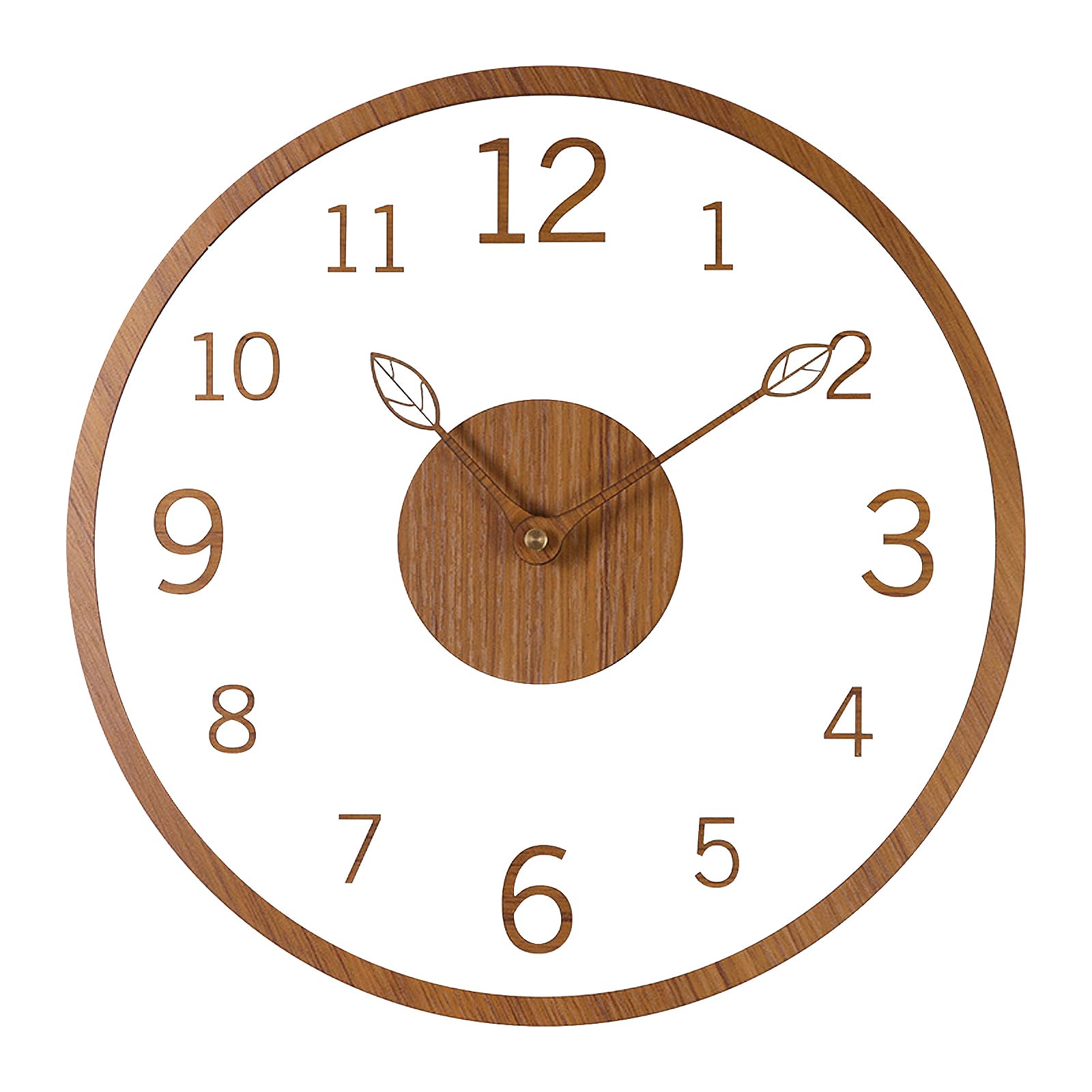 Reloj de Pared de 12 Pulgadas, Acrílico y Madera Reloj Pared, Silencioso, Funciona con Pilas, Moderno Reloj Pared para Dormitorio, Sala de Estar y Cocina