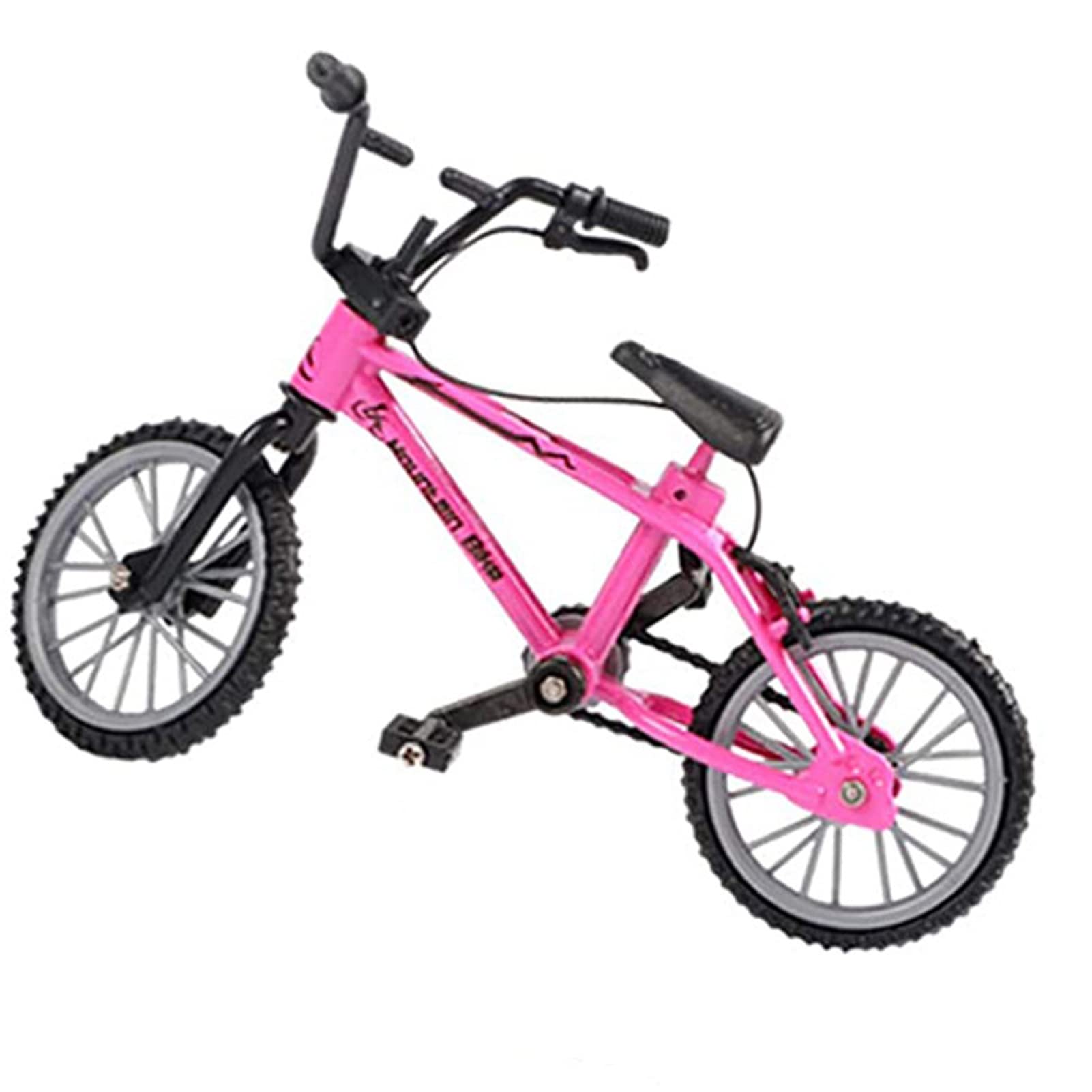 VALINK Finger Bikes BMX,1:10 Scale Model Metal Racing Bike,Finger Toy Mountain Bikes Game Toy Collections Pink