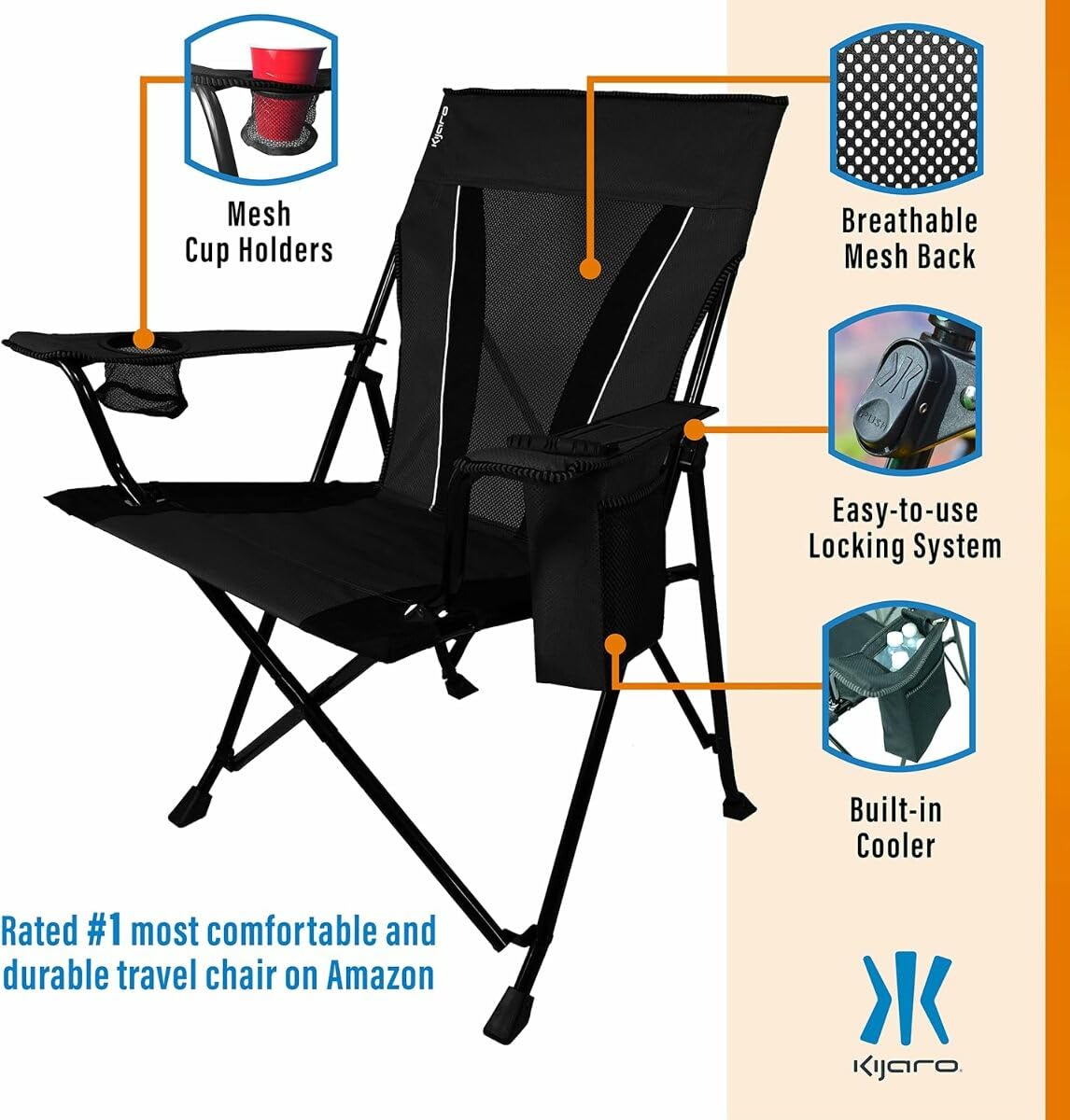 Kijaro Enjoy Versatile Folding Sports, Outdoor, Lawn