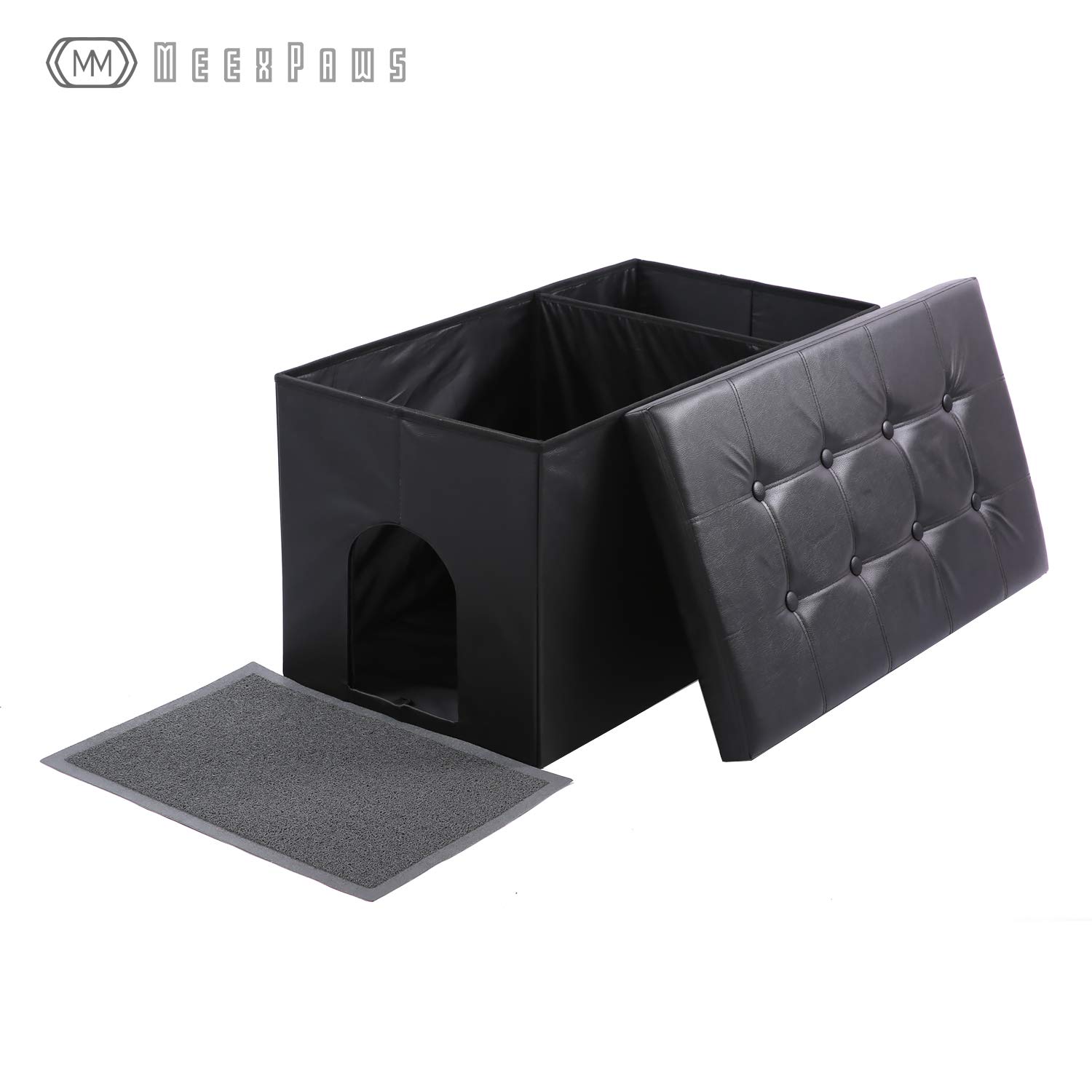 MEEXPAWS cat Litter Box Enclosure Furniture Hidden, Cat washroom Bench