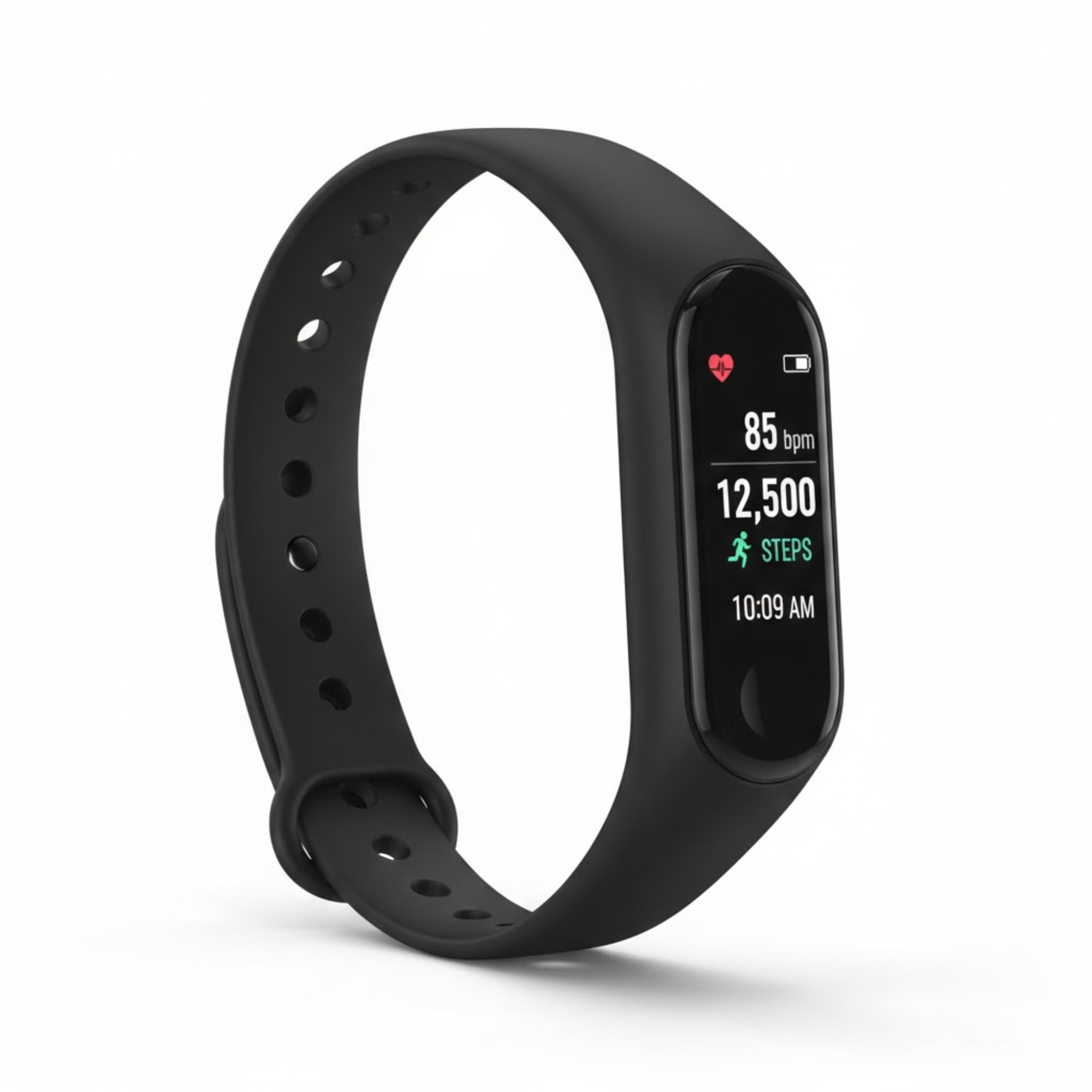 Mabron M3 Fitness Band with Heart Rate Monitor | Bluetooth Smart Activity Tracker | Step Counter, Calorie & Sleep Monitor | Waterproof Sports Wristband for Men & Women | Android Compatible