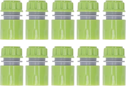 TOPINCN 10 conectores rápidos para manguera de jardín, rosca G1/2 de plástico, accesorios de fácil conexión, sin fugas, manguera de agua, paquete