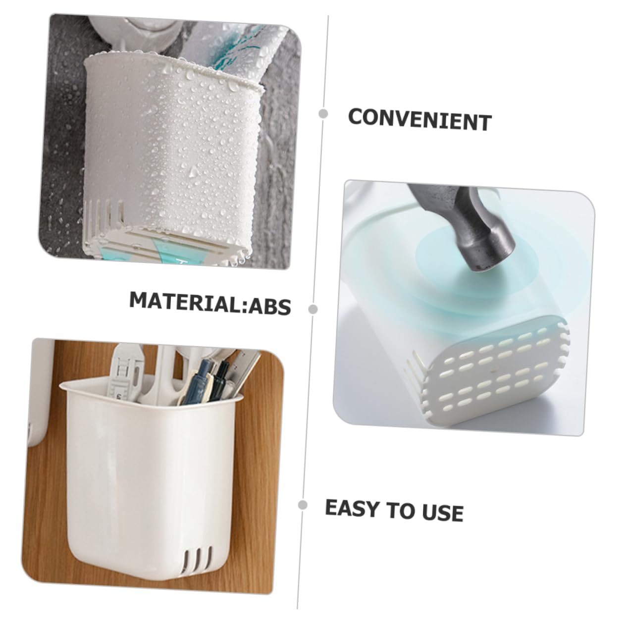 ULTECHNOVO 3 Porta Pettini Da Parete Porta Spazzolino Da Denti Porta Spazzolino Da Denti Supporto Da Parete Per Doccia Supporto Da Parete A Forma Di Accessorio Per Il Bagno Organizer