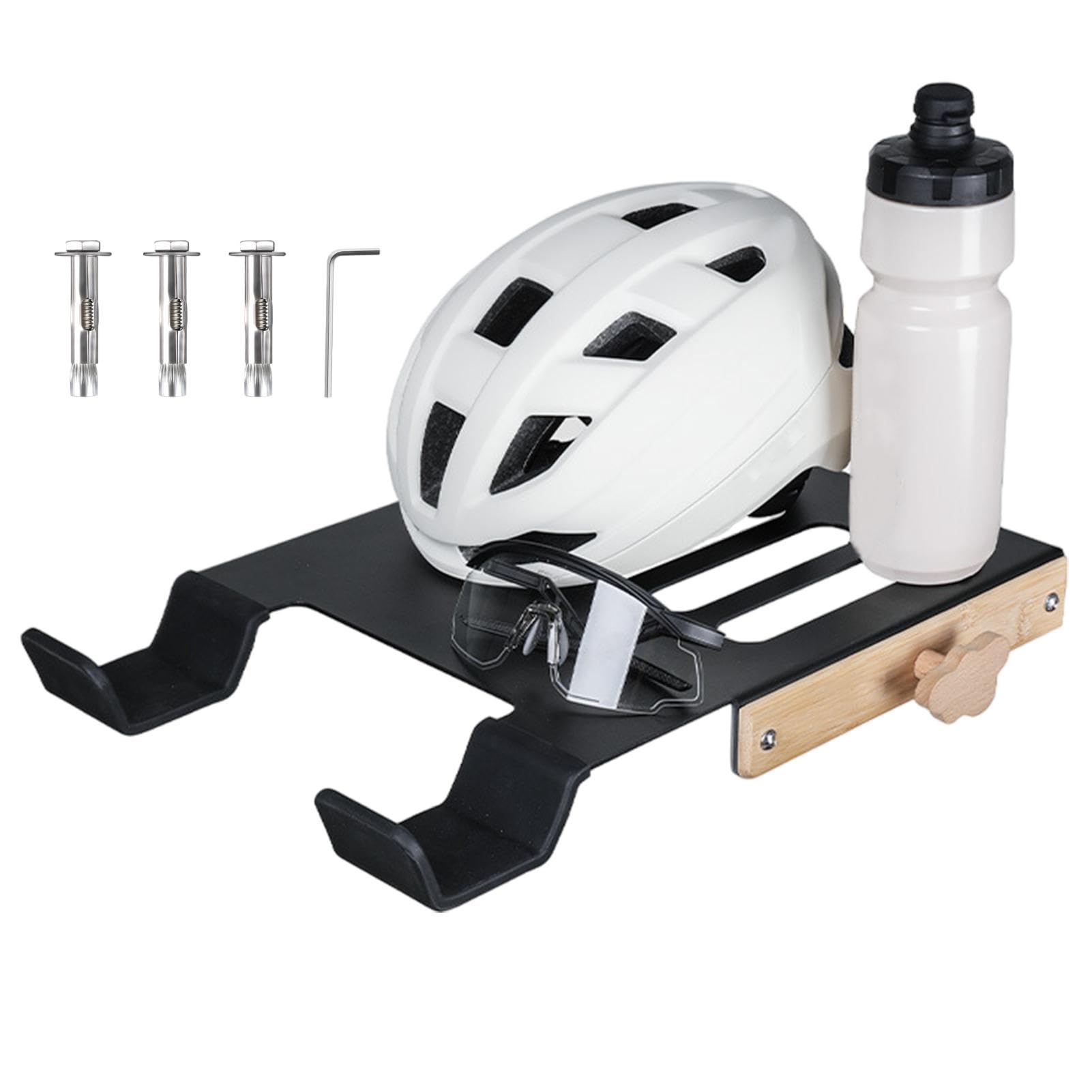 Portaoggetti da parete per ciclismo, supporto da parete per display da ciclismo | Supporto da parete per portabiciclette in acciaio,Supporto da ciclismo con ripiano con capacità di carico di