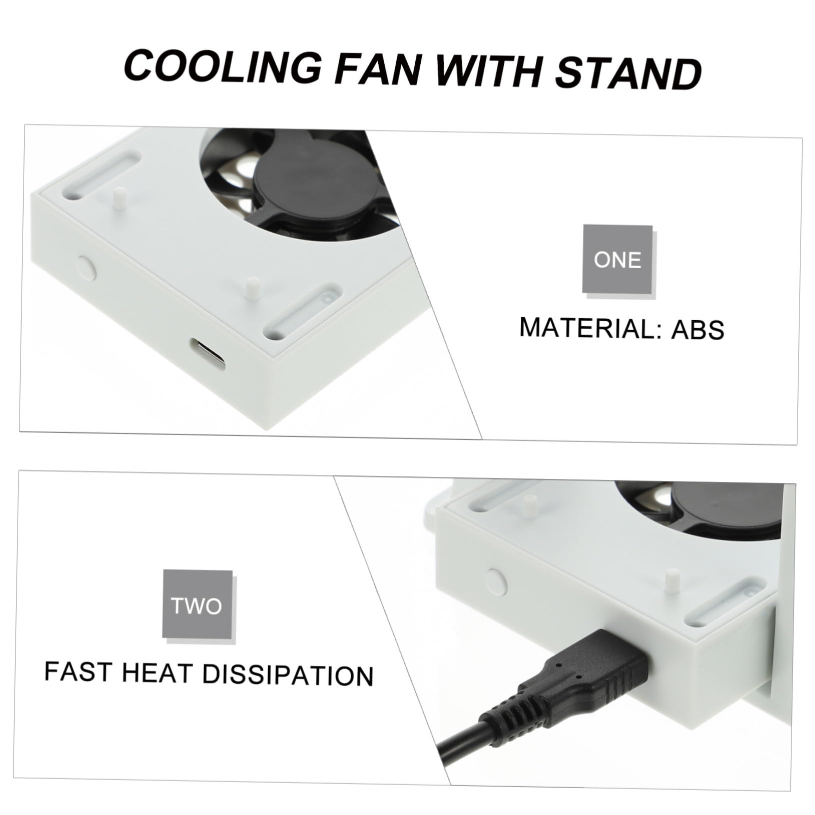 Mipcase 1 Juego Soporte Vertical para Ventilador Doble de Refrigeración y Hub USB para Carga y Sincronización