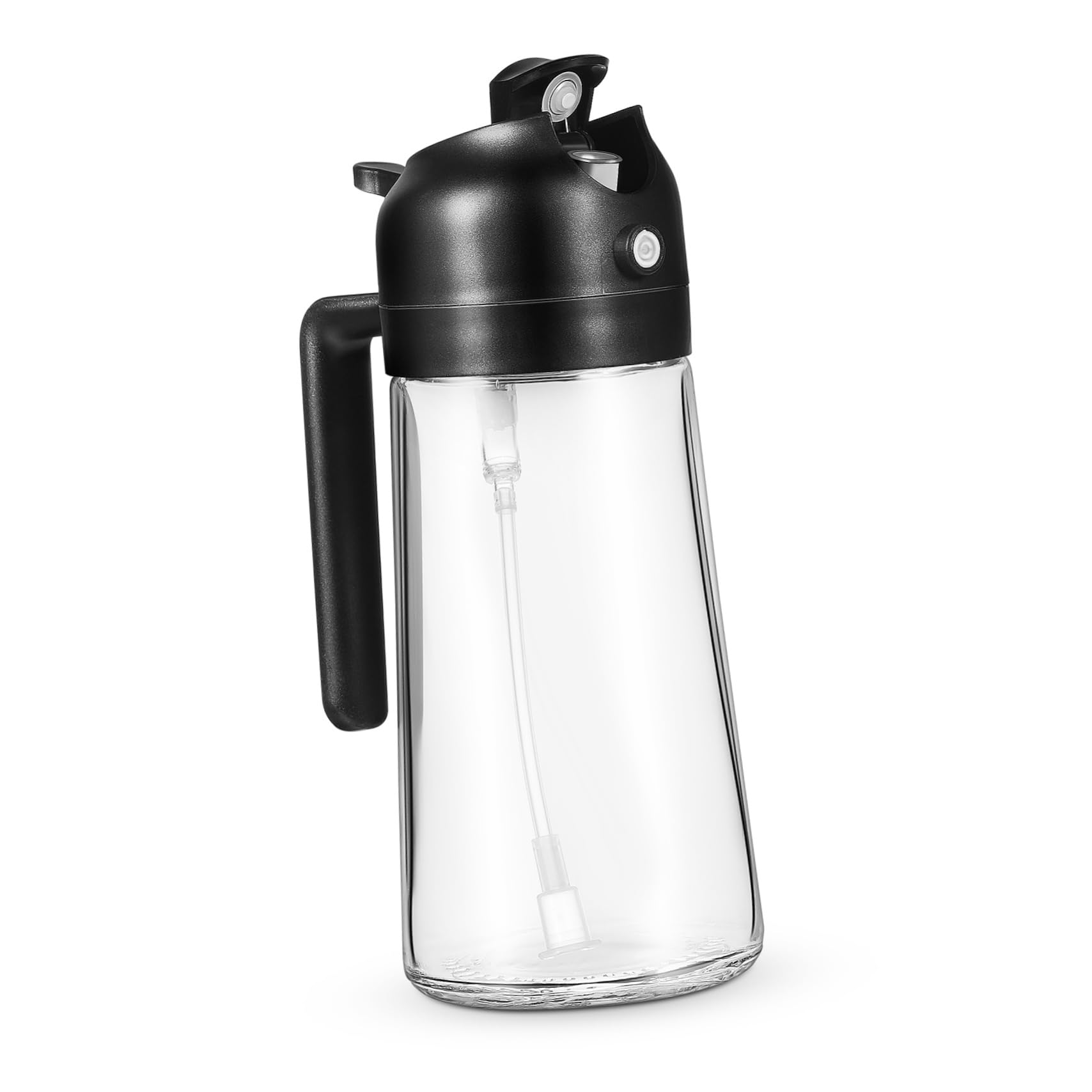 Dispensador pulverizador de aceite de oliva CHICAMPERA de vidrio negro para cocina