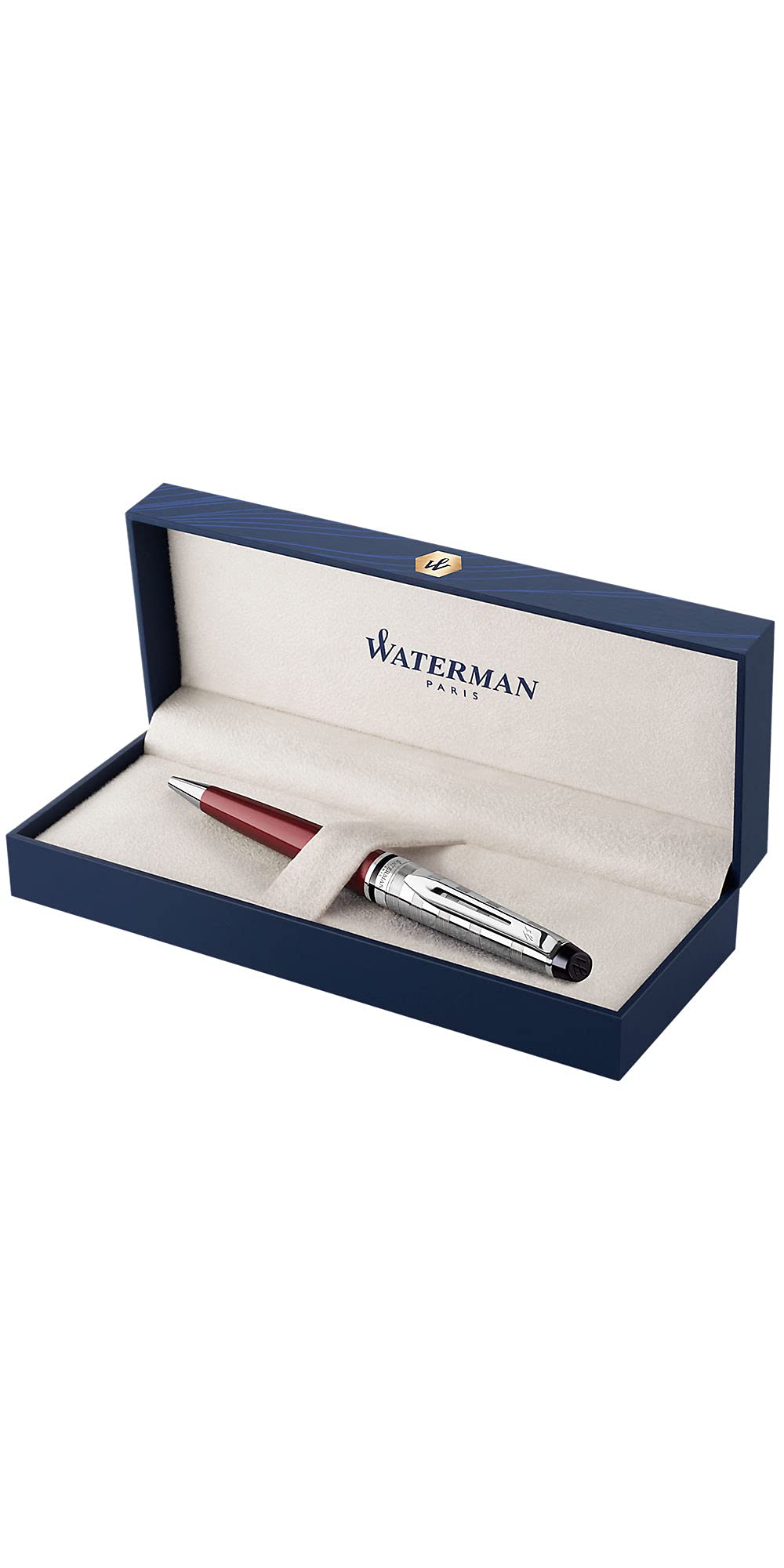 Amazon | Waterman Expert デラックスボールペン ダークレッド 彫刻