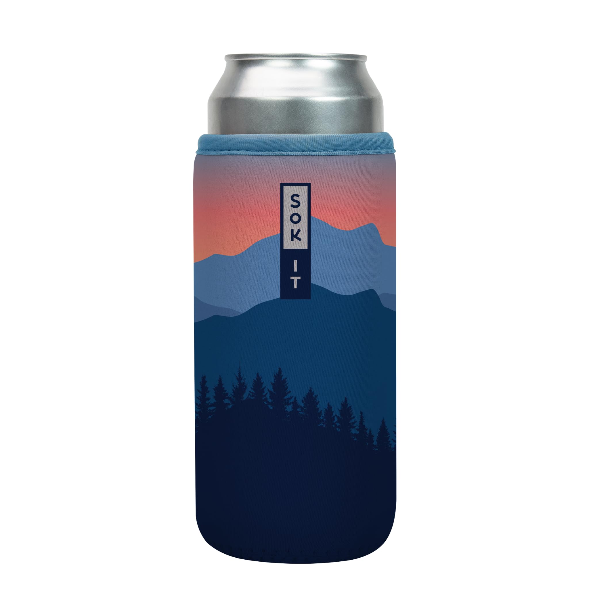Sok It CanSok Sleeve for Beer & Soda Insulated Neoprene Cover (Blue Ridge, 25oz Can Sleeve)