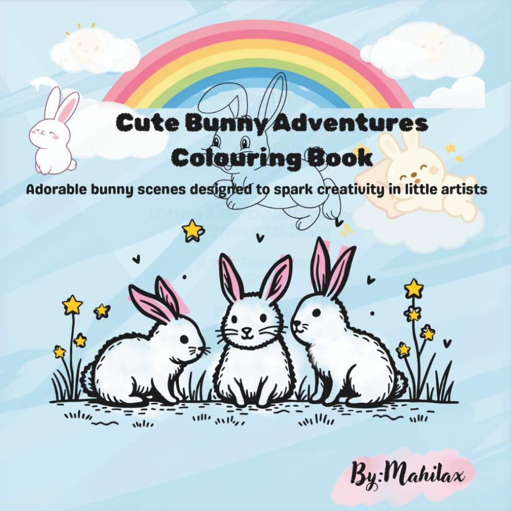 Cute Bunny Adventures: Adorable bunny scenes designed to spark creativity in little artists