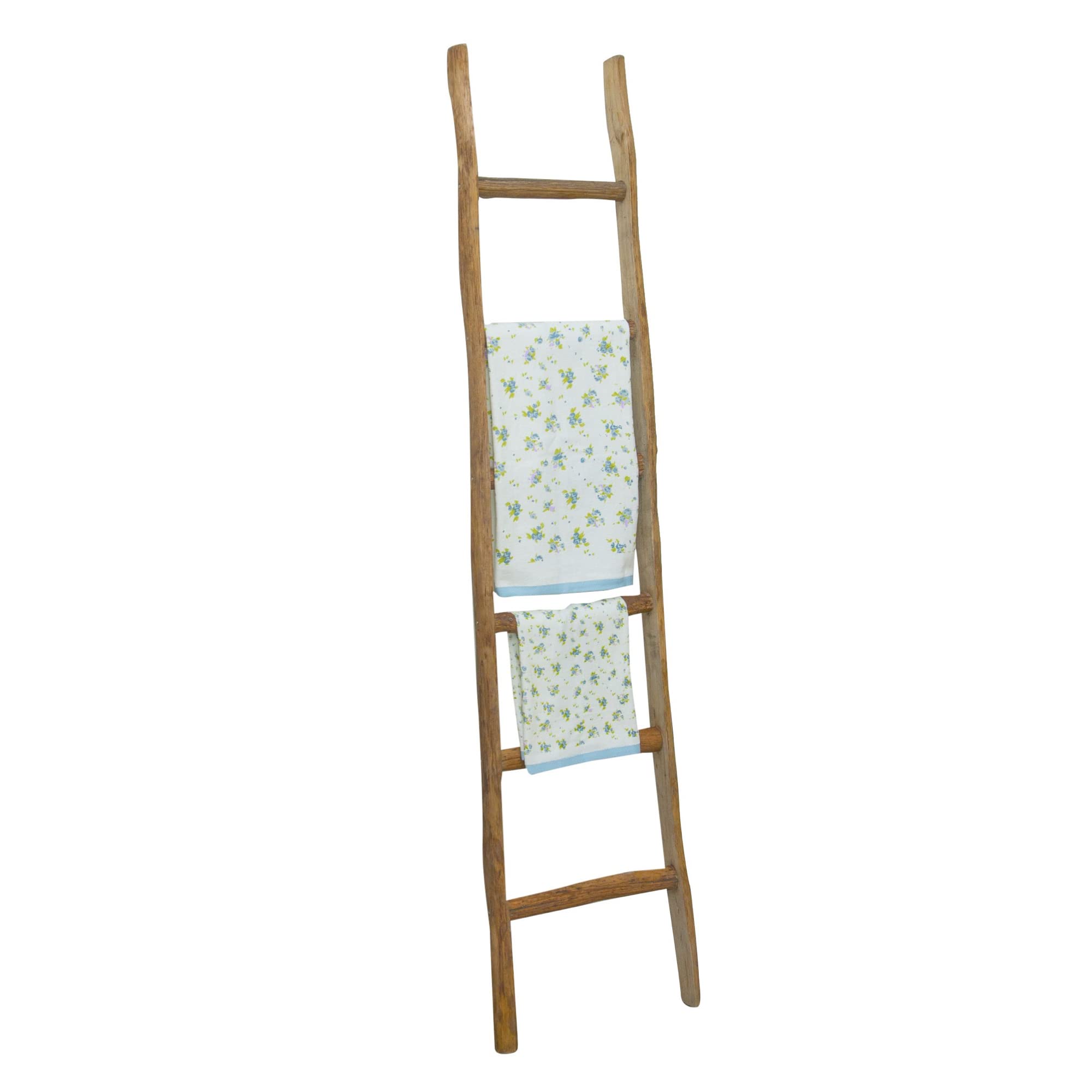 Houten handdoek ladder badkamer - teak hout - Bohemien stijl