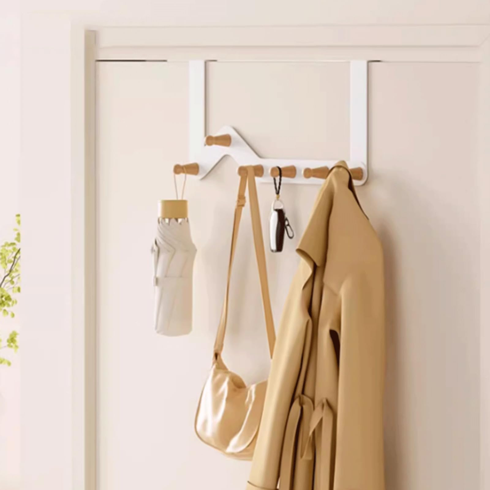 Cappotti appesi Cappelli Borse Appendiabiti Mudroom Porta del bagno Indietro Appendiabiti Appendiabiti montato su porta per cappotto Cappello Asciugamano Borsa Accappatoi