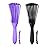 A.DASHER Hair Brush, Detangling Brush for Afro America/African Hair Textured 3a to 4c Kinky Wavy/Curly/Coily/Wet/Dry/Oil/Thick/Long Hair, Knots Detangler Scalp Massage Comb (2 pcs, Black-Purple)