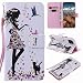 Produktbild Zaxgf Handyhülle für iPhone 11 Hülle Lederhülle mit Standfunktion & Kartenfach TPU Innenraum und [RFID-Schutz] Handytasche für Apple iPhone 11 6.1 Zoll Mädchen und Katze